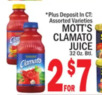 C Town MOTT'S CLAMATO JUICE offer