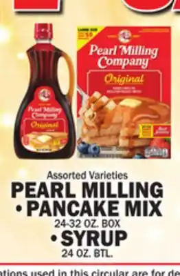 C Town PEARL MILLING • PANCAKE MIX 24-32 OZ. BOX • SYRUP 24 OZ. BTL offer