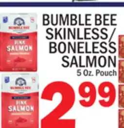 C Town BUMBLE BEE SKINLESS/BONELESS SALMON offer