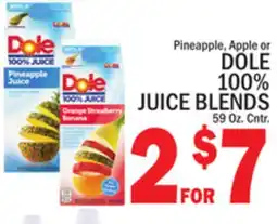 C Town DOLE 100% JUICE BLENDS offer