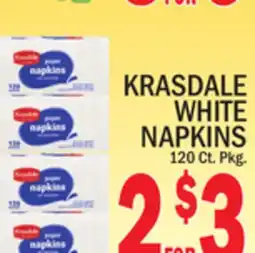 C Town KRASDALE WHITE NAPKINS offer