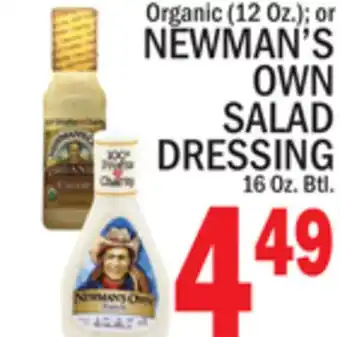 C Town NEWMAN'S OWN SALAD DRESSING 16 Oz. Btl offer