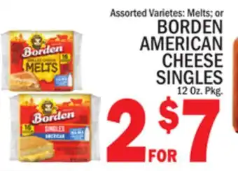 C Town BORDEN AMERICAN CHEESE SINGLES offer