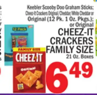 C Town CHEEZ-IT CRACKERS FAMILY SIZE 21 Oz. Boxes offer