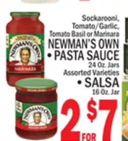 C Town NEWMAN'S OWN PASTA SAUCE 24 Oz. Jars offer