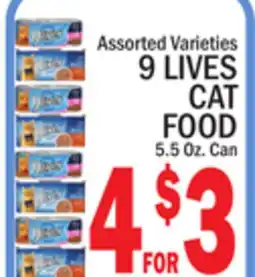 C Town 9 LIVES CAT FOOD offer