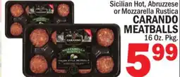 C Town CARANDO MEATBALLS, 16 Oz. Pkg offer