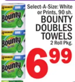 C Town BOUNTY DOUBLES TOWELS 2 Roll Pkg offer