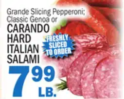 C Town CARANDO HARD ITALIAN SALAMI offer