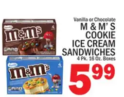 C Town M & M' S COOKIE ICE CREAM SANDWICHES offer