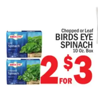 C Town BIRDS EYE SPINACH offer