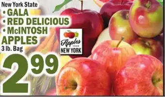 C Town GALA APPLES RED DELICIOUS McINTOSH APPLES offer