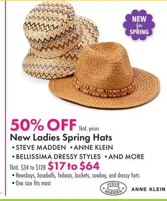 Boscov's New Ladies Spring Hats offer