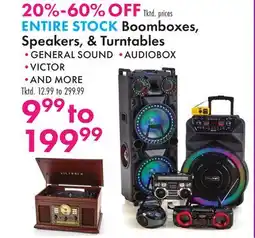 Boscov's ENTIRE STOCK Boomboxes, Speakers, & Turntables offer