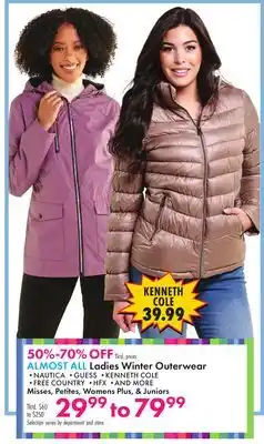 Boscov's ALMOST ALL Ladies Winter Outerwear offer