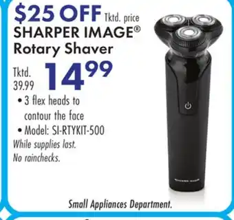 Boscov's SHARPER IMAGE Rotary Shaver offer