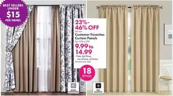 Boscov's Customer Favorites Curtain Panels offer