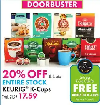 Boscov's KEURIG K-Cups offer