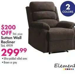 Boscov's Sutton Wall Recliner offer