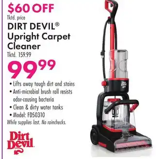 Boscov's DIRT DEVIL Upright Carpet Cleaner offer