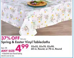 Boscov's Spring & Easter Vinyl Tablecloths offer