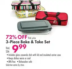 Boscov's 3-Piece Bake & Take Set offer