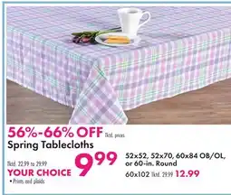 Boscov's Spring Tablecloths offer