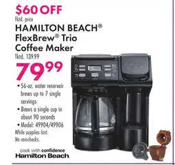 Boscov's HAMILTON BEACH FlexBrew Trio Coffee Maker offer