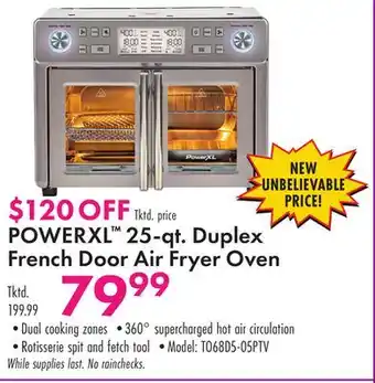 Boscov's POWERXL 25-qt. Duplex French Door Air Fryer Oven offer