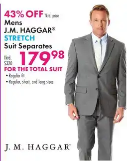 Boscov's Mens J. M. HAGGAR STRETCH Suit Separates offer