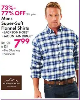 Boscov's Mens Super-Soft Flannel Shirts offer