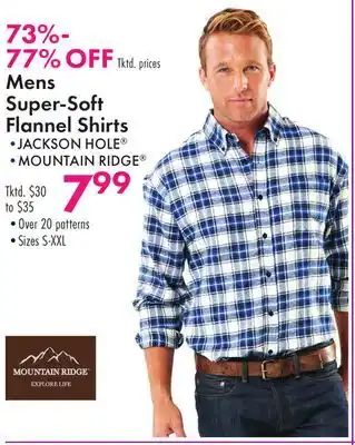 Boscov's Mens Super-Soft Flannel Shirts offer