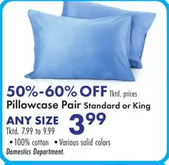 Boscov's Pillowcase Pair offer