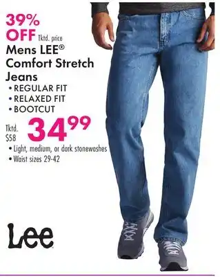 Boscov's Mens LEE Comfort Stretch Jeans offer