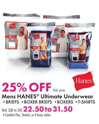 Boscov's Mens HANES Ultimate Underwear offer