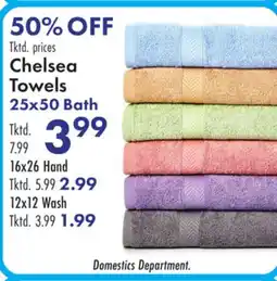 Boscov's Chelsea Towels 25x50 Bath offer