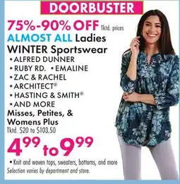 Boscov's ALMOST ALL Ladies WINTER Sportswear offer