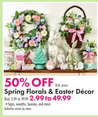 Boscov's Spring Florals & Easter Décor offer