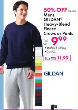 Boscov's Mens GILDAN Heavy-Blend Fleece Crews or Pants offer