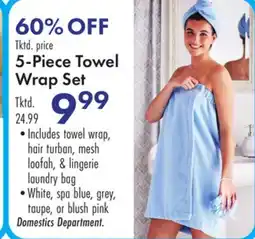 Boscov's 5-Piece Towel Wrap Set offer