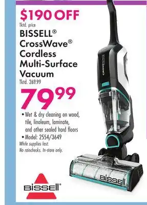 Boscov's BISSELL CrossWave Cordless Multi-Surface Vacuum offer