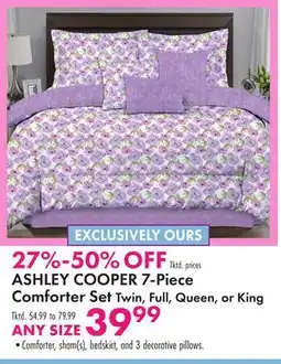 Boscov's ASHLEY COOPER 7-Piece Comforter Set Twin, Full, Queen, or King offer