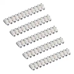 Walmart DAMIFU 5Pcs 12 Pin Lustre Terminal Block Double Row Transparent White Screw Terminal 10A offer