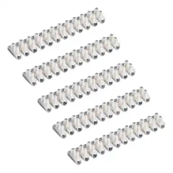 Walmart DAMIFU 5Pcs 12 Pin Lustre Terminal Block Double Row Transparent White Screw Terminal 10A offer