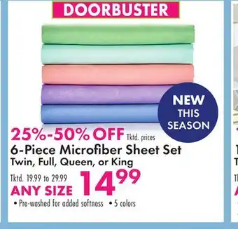 Boscov's 6-Piece Microfiber Sheet Set offer