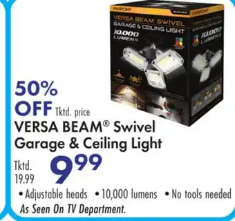 Boscov's VERSA BEAM Swivel Garage & Ceiling Light offer