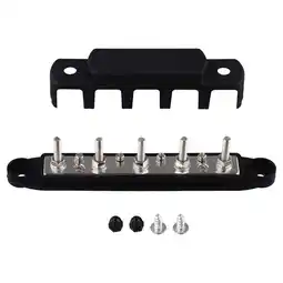 Walmart DAMIFU High Quality 5 Post Power Distribution Block Terminal Bus Bar DC M6 Black & Red black M6-5 offer