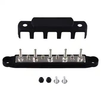 Walmart DAMIFU High Quality 5 Post Power Distribution Block Terminal Bus Bar DC M6 Black & Red black M6-5 offer