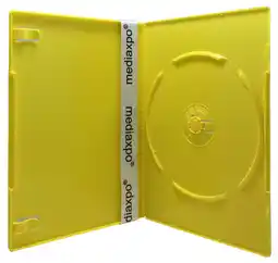 Walmart CheckOutStore 200 Slim Solid Yellow Color Single DVD Cases 7MM offer