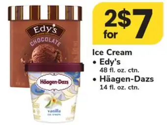 ACME Ice Cream, Edy's 48 fl. oz. ctn., Häagen-Dazs 14 fl. oz. ctn offer